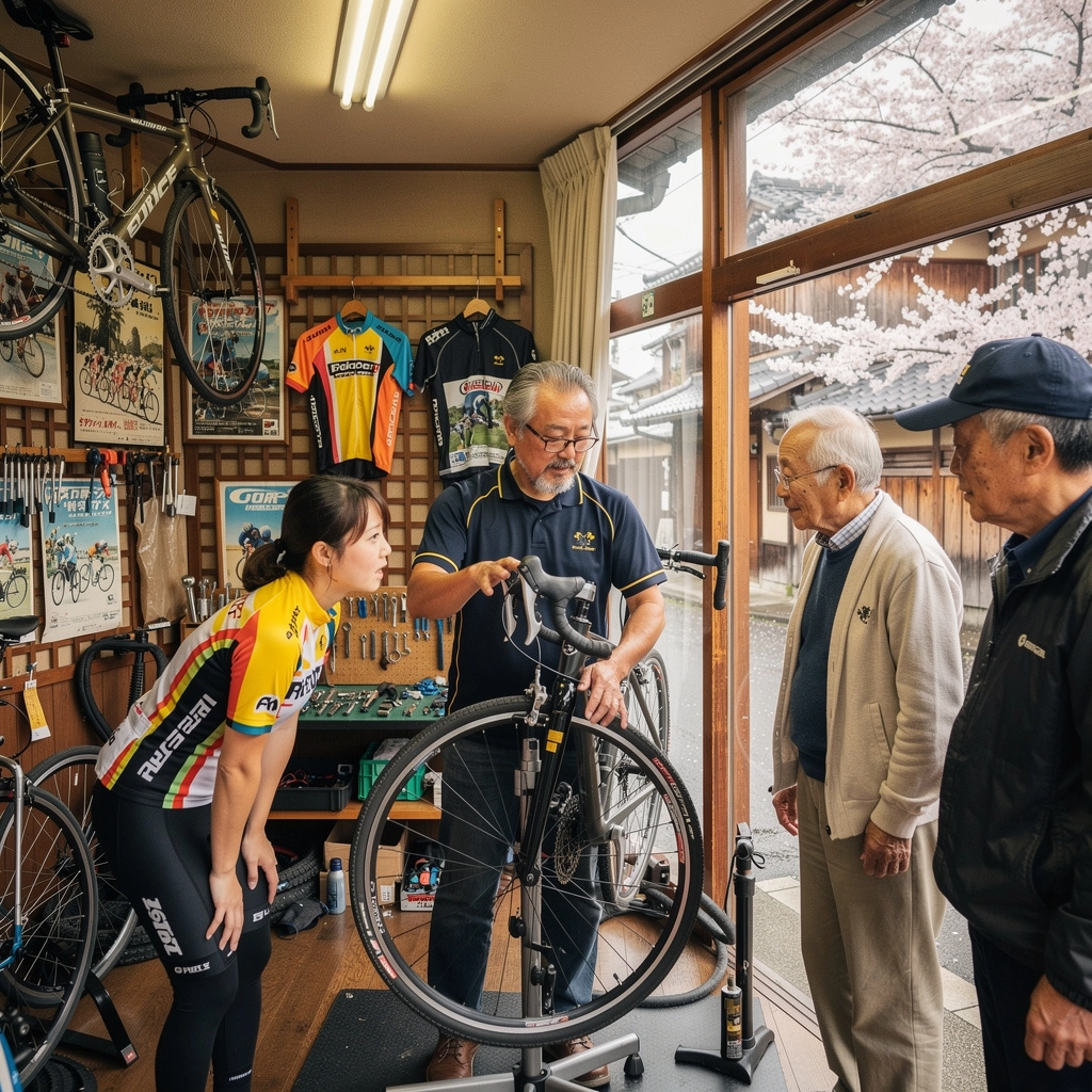 風を受けて走る自転車のライダーの躍動感あふれる瞬間